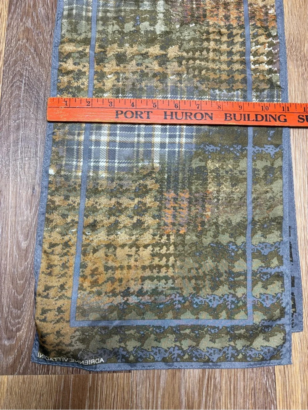 Olive & Brown Patterned Lightweight Scarf